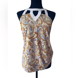 Paisley Print Halter Top